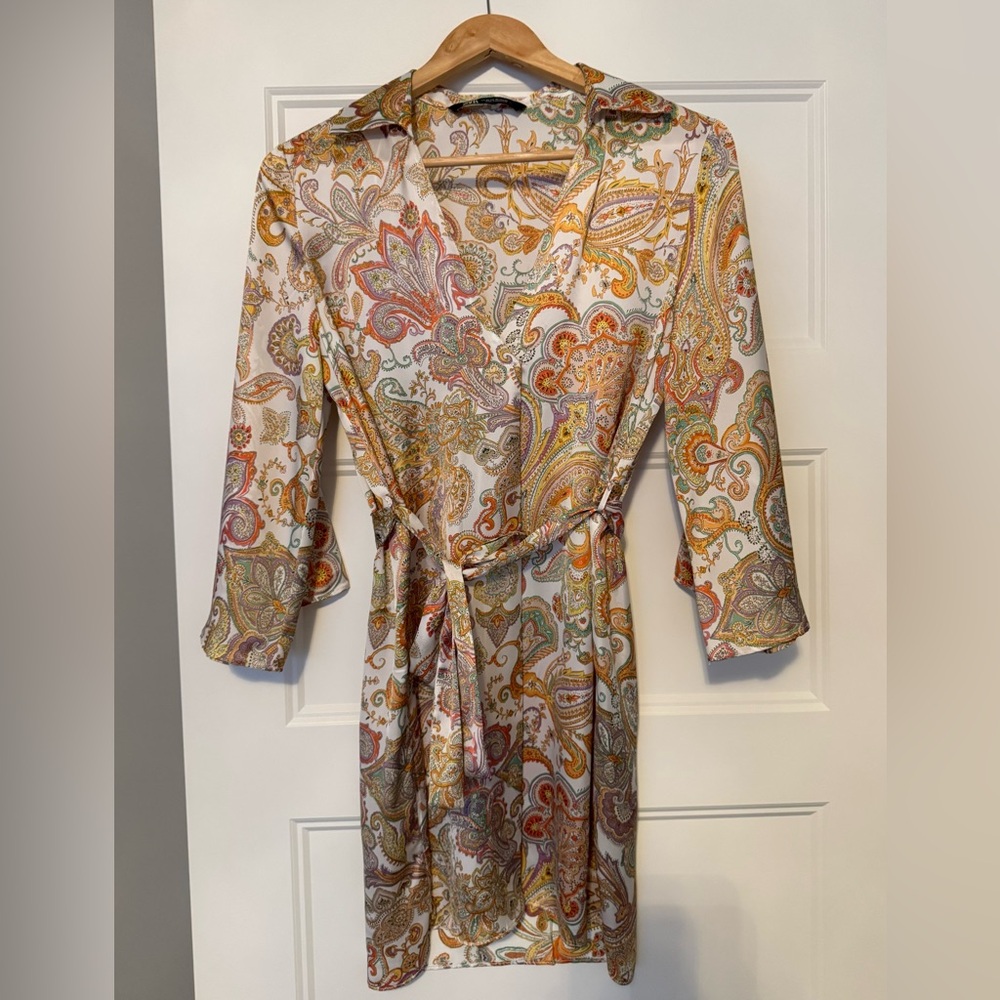 Zara paisley printed flowing dress